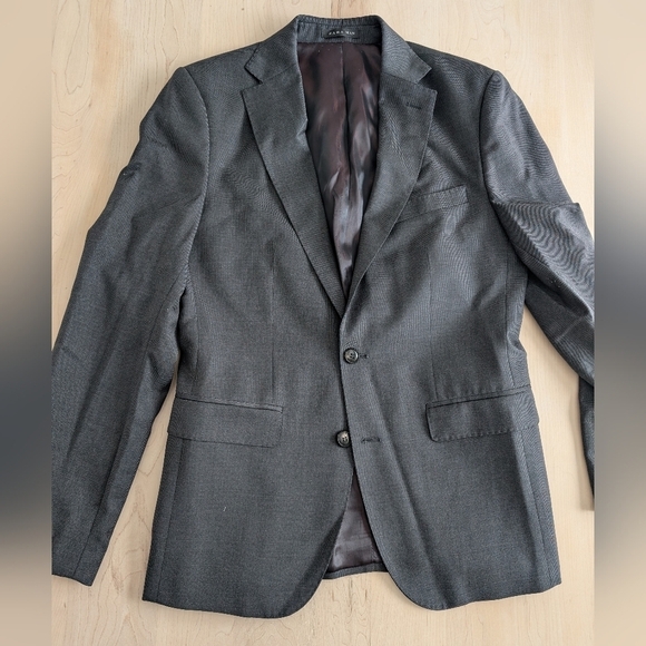 ZARA Merino Blazer Suit Classic Notched - Picture 3 of 13